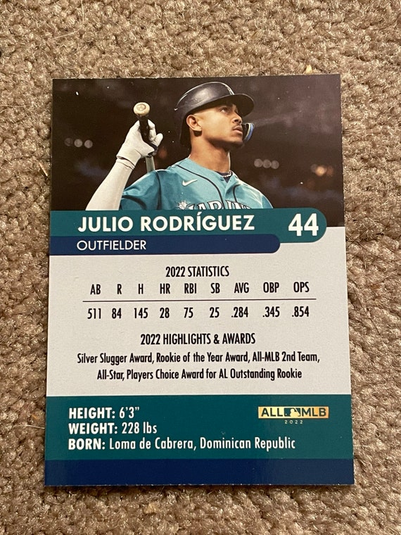 Julio Rodriguez Custom Rookie Two Card Lot Seattle Mariners 