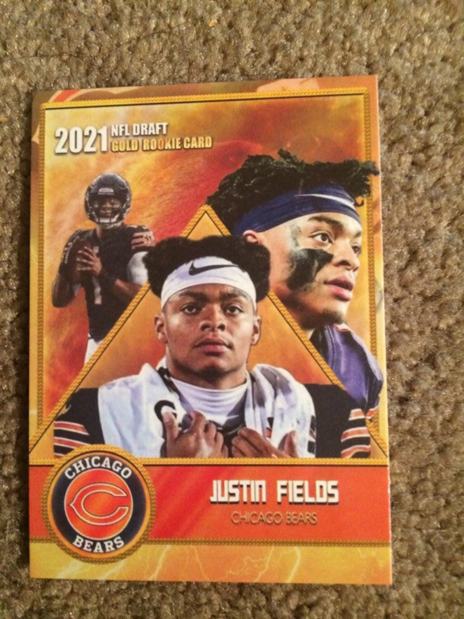 50 Custom Cards Justin Fields 2021 Rookie Card Etsy
