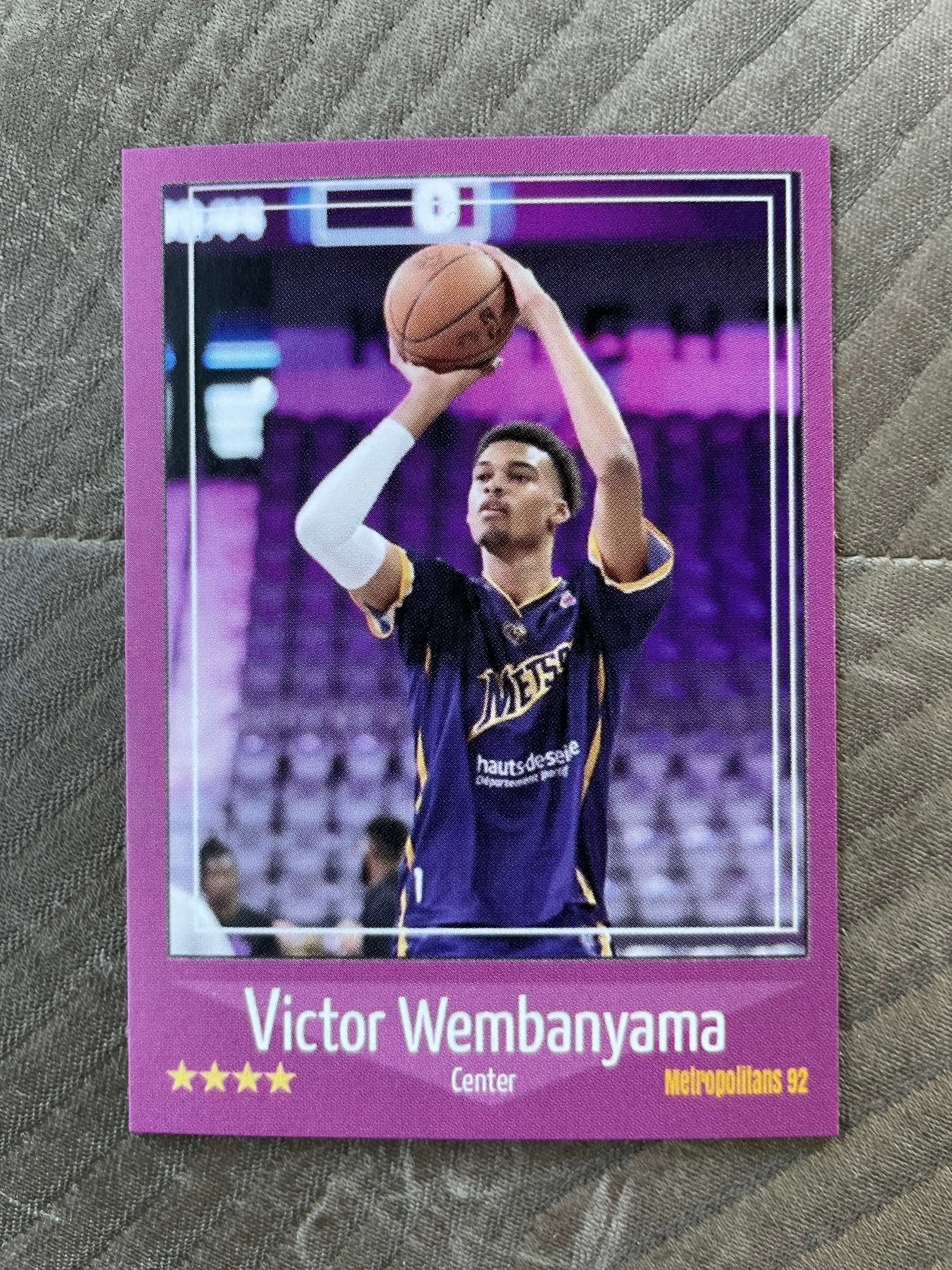 Only 50 Victor Wembanyama Custom Rookie Metropolitans 92
