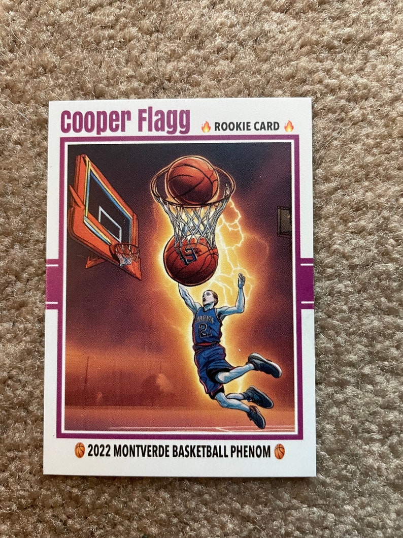 Only 50 Cooper Flagg Custom Rookie Card Montverde Etsy