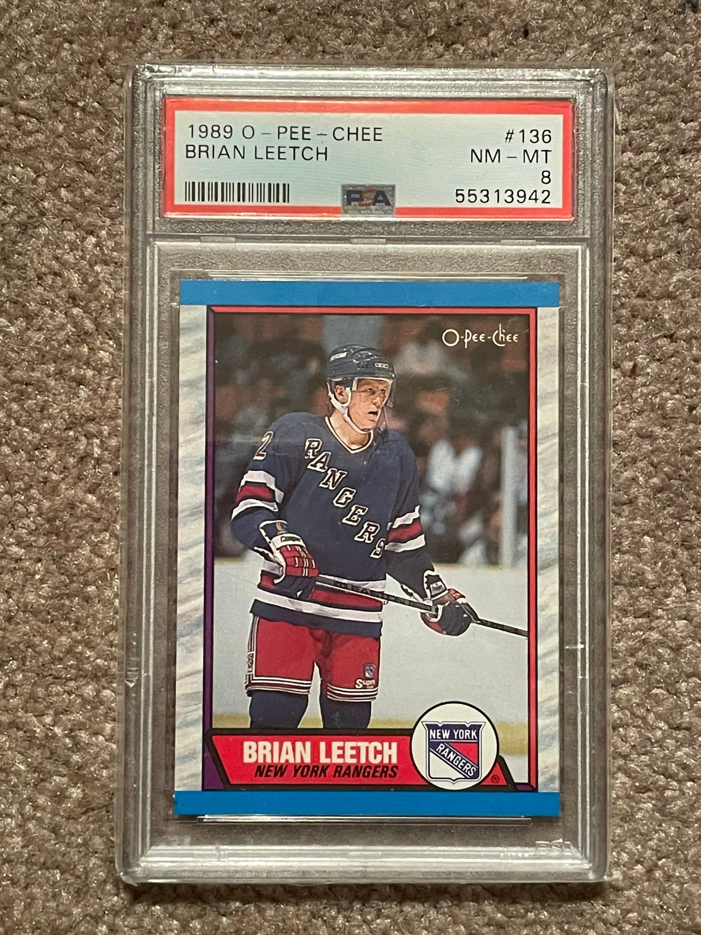 BRIAN LEETCH NEW YORK RANGERS CCM VINTAGE 1994 STANLEY CUP BLUE JERSEY WITH  "A"