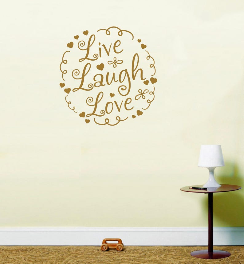 Live Laugh Love instawall inspirational quote sticker vinyl wall art LSWA98436