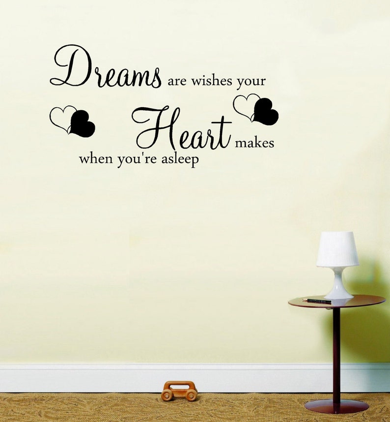 Dreams are wishes Wall Art Sticker inspirational quote