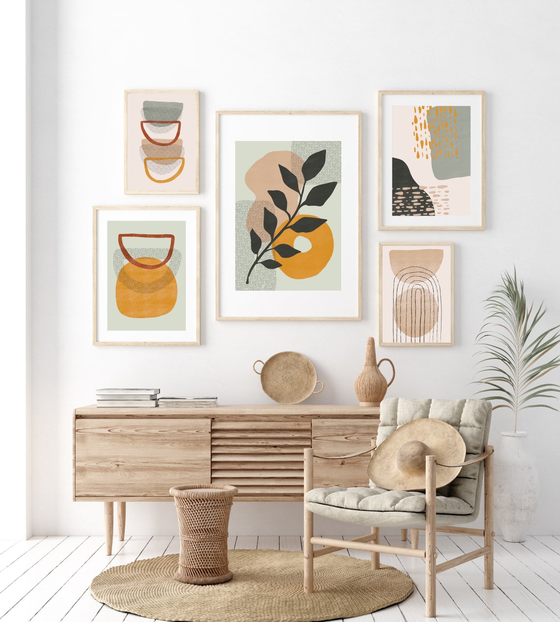 Printable Boho Abstract Wall Art, Instant Download, Abstract Art Print ...
