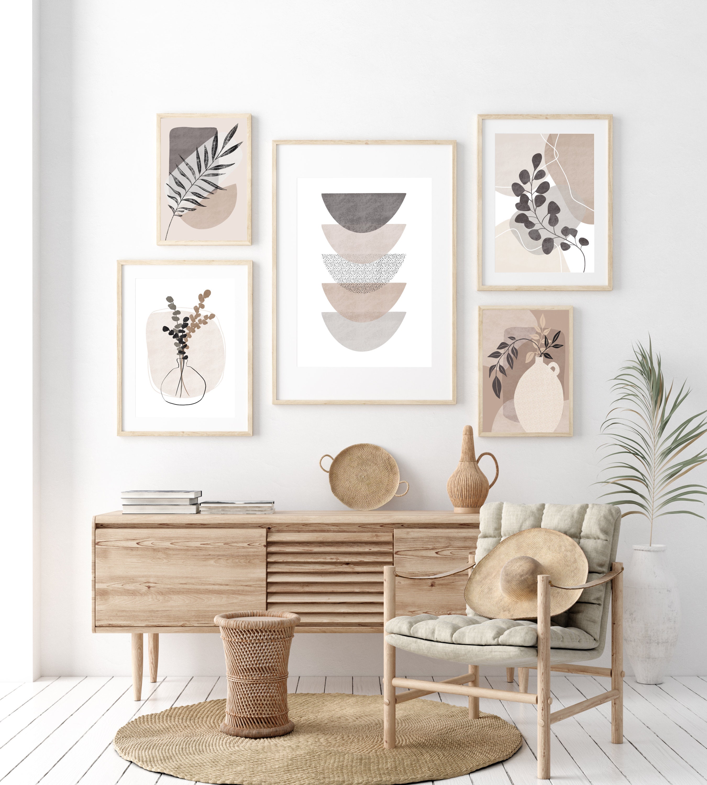 Boho Printable Wall Art Botanical Wall Art Modern Printable - Etsy