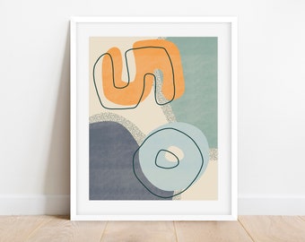 Boho Printable Wall Art, Abstract Printable Wall Art, Geometric Wall Art, Instant Download, Boho Decor, Digital Art Print, Neutral Decor
