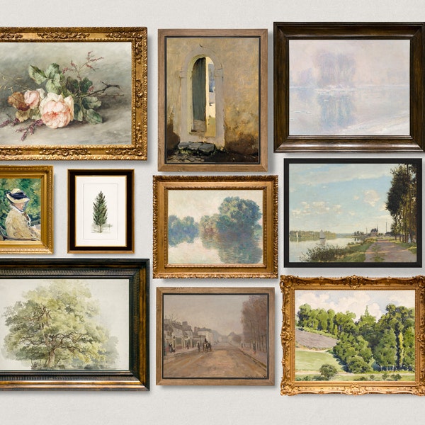 Vintage Gallery Wall Set of 10 - European Country Wall Art - Printable Wall Set - Printable Artwork - Printable Gallery Wall Set
