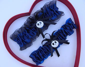 Navy / Royal Blue Gothic Wedding Garter