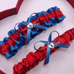 Wedding Garters Red Royal Blue  Dance ***