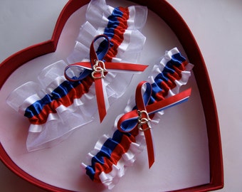 Red White & Blue Wedding Garter