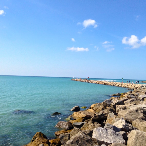 South Jetty in Venice Florida - Digital photo