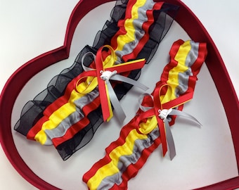 New Silver Red Yellow Black FireFighter Fire Man Wedding Garter Prom GetTheGoodStuff