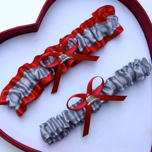 New Silver Red FireFighter Fire Man Wedding Garter Prom GetTheGoodStuff