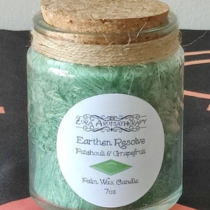 Potion Candle / Palm Wax / 7oz / Zora Aromatherapy Earthen Resolve