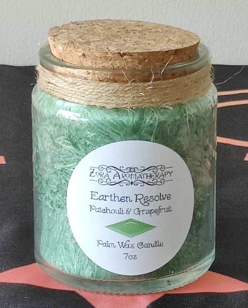 Potion Candle / Palm Wax / 7oz / Zora Aromatherapy Earthen Resolve