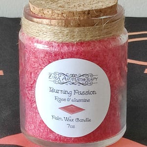 Potion Candle / Palm Wax / 7oz / Zora Aromatherapy Burning Passion
