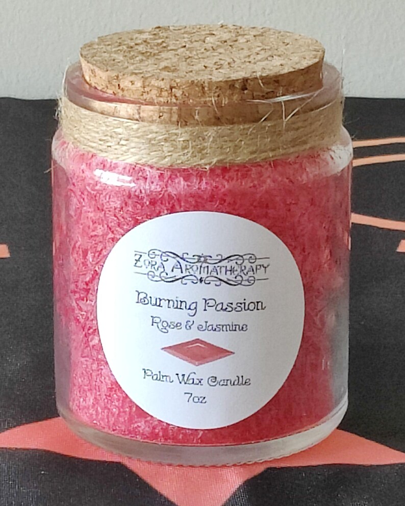 Potion Candle / Palm Wax / 7oz / Zora Aromatherapy Burning Passion