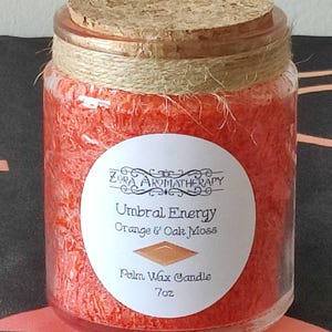 Potion Candle / Palm Wax / 7oz / Zora Aromatherapy Umbral Energy