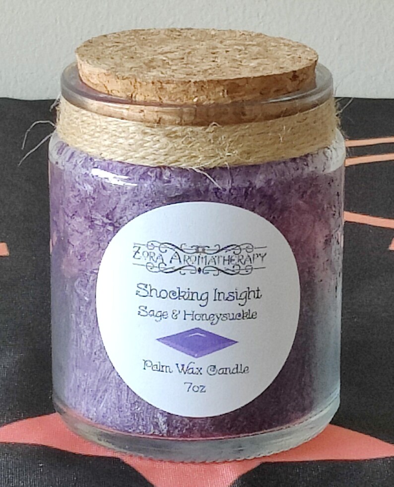 Potion Candle / Palm Wax / 7oz / Zora Aromatherapy Shocking Insight