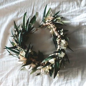 Custom Artificial Flower Crown | Hawaiian Wili Lei Po&#39;o | Wedding, Birthday, Graduation, Bridal or Baby Shower Celebration Accessory