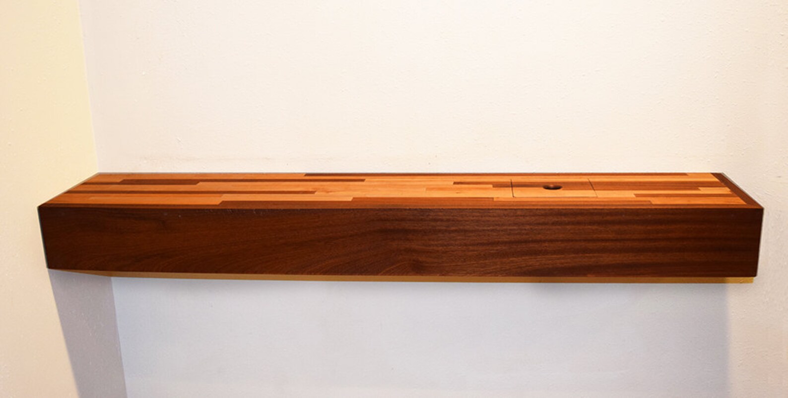 Floating Butcher Block Bar Etsy