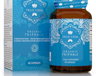 Organic Triphala Capsules: Ayurvedic Herbal Supplement, 60 Count