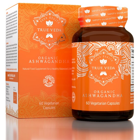 Organic Ashwagandha Capsules: Ayurveda Herbal Supplement, 60 Count
