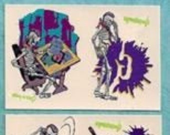 1996 Post Canada Goosebumps Tattoo Transfers Set of 5