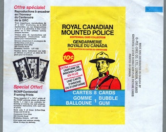 1973 O-Pee-Chee RCMP Royal Canadian Mounted Police Wrapper Non-Sports