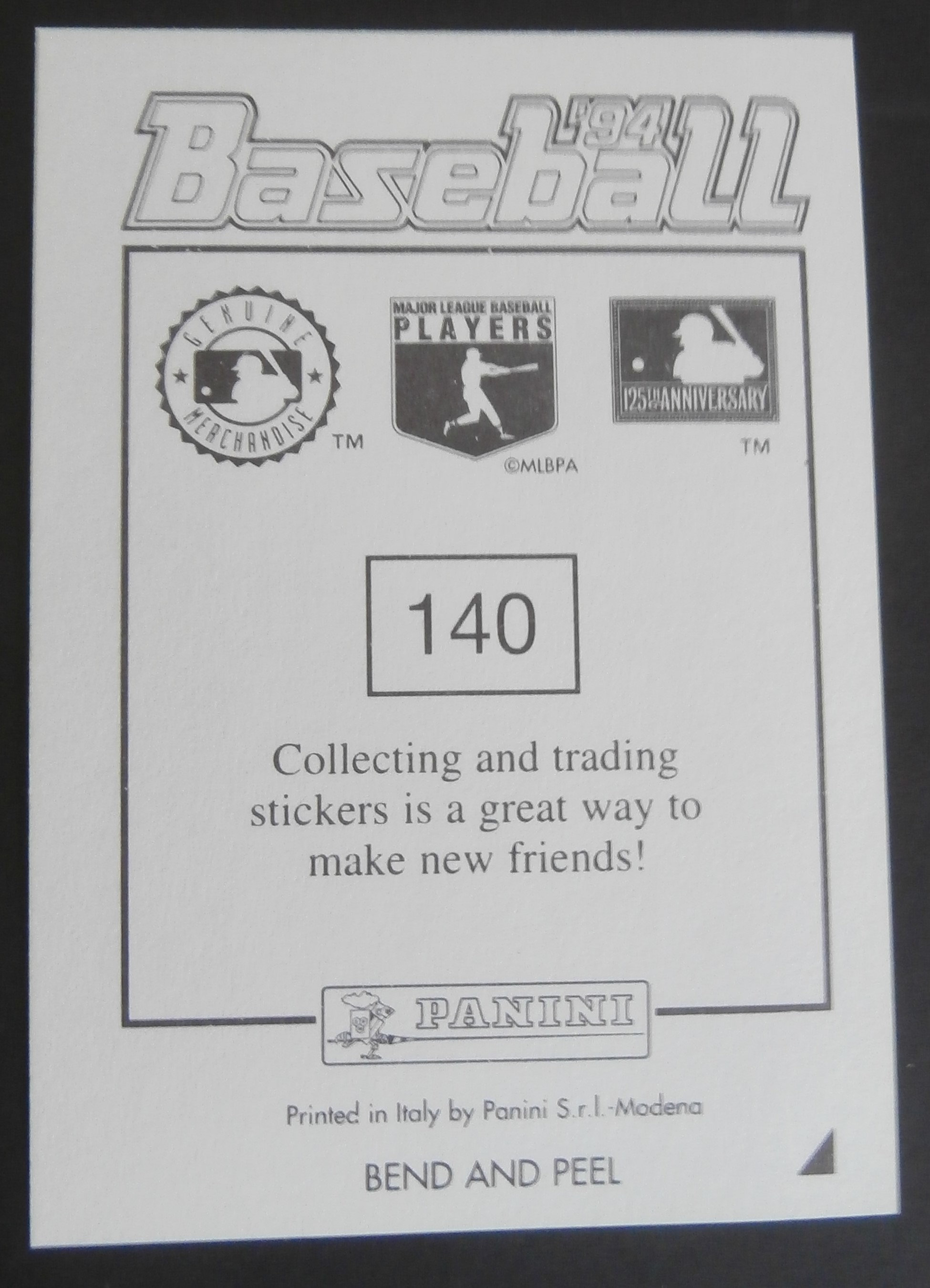 1994 Panini Baseball Sticker Complete Set Plus Album 268 Loose MINT