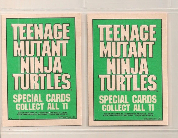 1990 O-pee-chee Teenage Mutant Ninja Turtles 11 Card Special