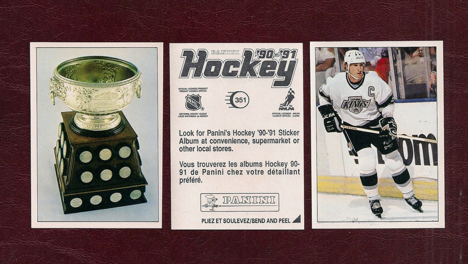 Lot of (8) 1983 Topps Hockey Album Stickers, Skinny (Empty) Marked