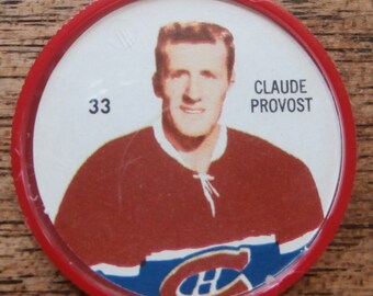 1960-61 Shirriff Plastic Hockey Coin Montreal Canadiens #33 Claude Provost
