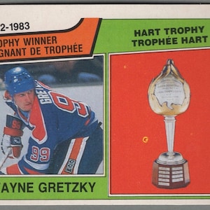 1983-1984 O-Pee-Chee #203 Wayne Gretzky Gagnant du trophée Hart des Oilers d'Edmonton