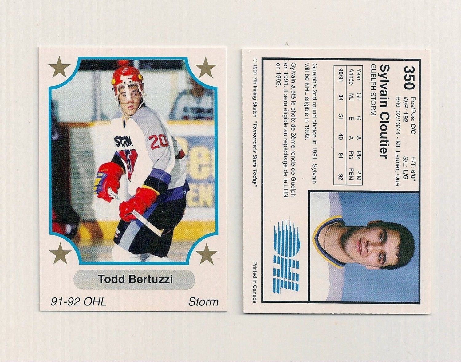 1991-92 OHL 7th Inning Sketch Hockey Card Guelph Storm Team - Etsy Israel