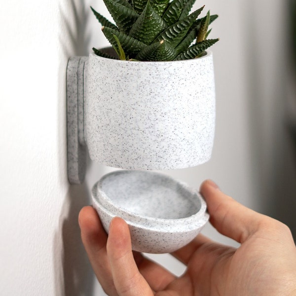 Wall Planter with Hidden Drip Tray - Simple Planter