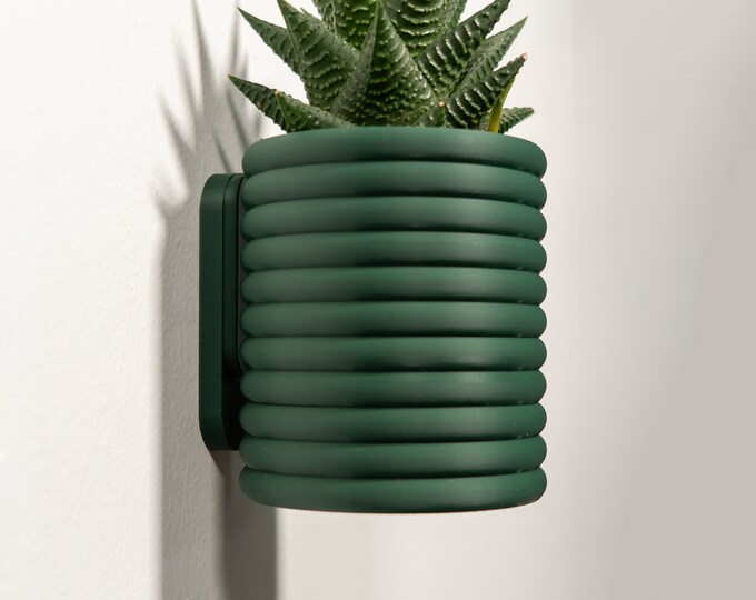 Wall Planter With Hidden Drip Tray the Wall Poppy Etsy