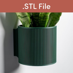 Wall Mounted Planter STL File for 3D Printing - The Heywood