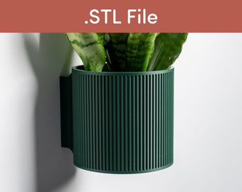 Wall Mounted Planter STL File for 3D Printing - The Heywood