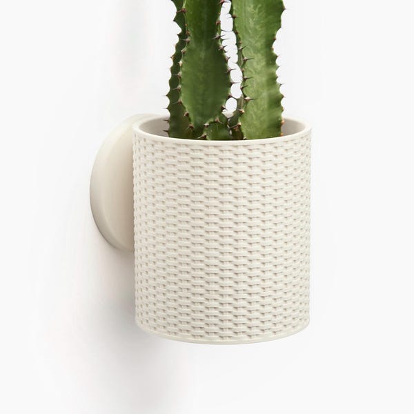 Wall Planter with Hidden Drip Tray - The Basket Weave
