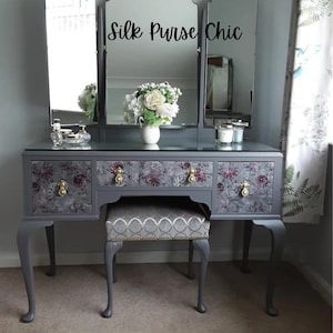 Queen Anne Style Dressing Table Mirrors & Stool. - Etsy Queen Anne Style Dressing Table Mirrors & Stool. - Etsy