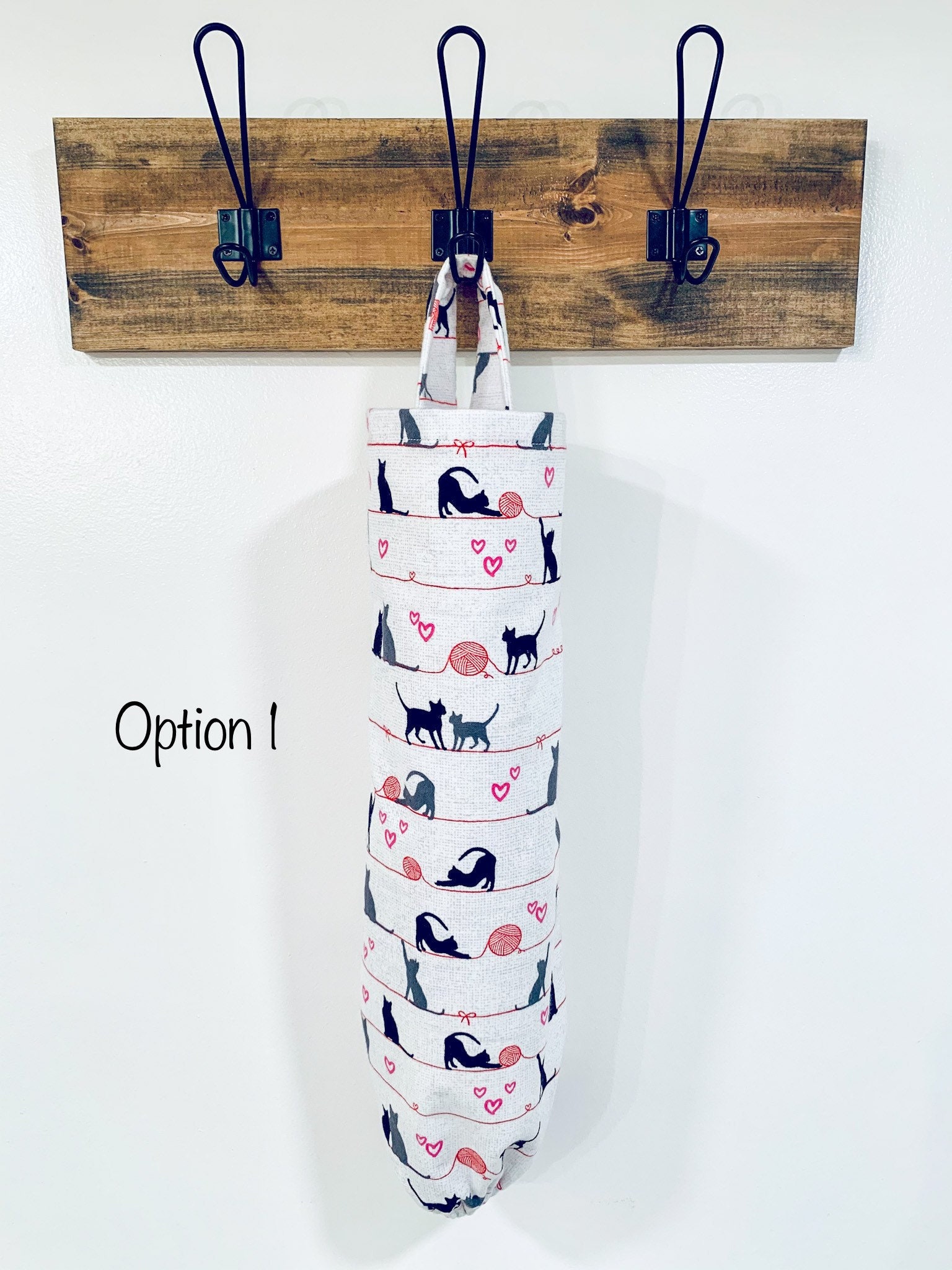 Cat plastic bag holder litter bag holder cat organization Etsy