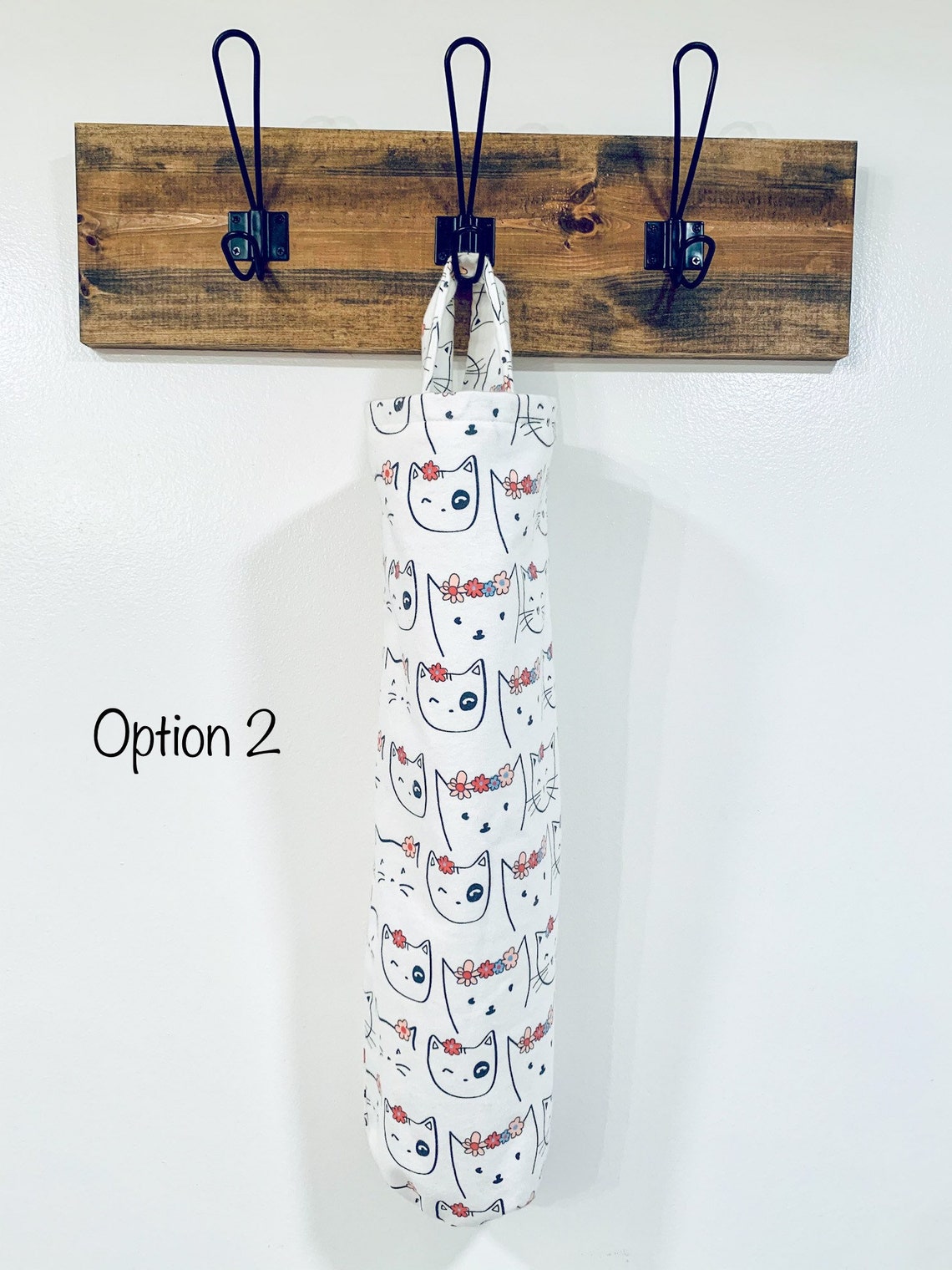 Cat plastic bag holder litter bag holder cat organization Etsy