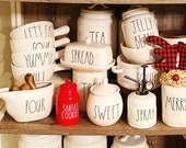 Santa 39 s Cookies Rae Dunn Inspired Mini Canister Christmas Decor Farmhouse Tiered Tray Coffee Bar Kitchen Decor Holiday Decor