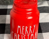 Red Mini Reversible Rae Dunn Inspired Canister