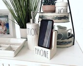 FINAL QUANTITY Rae Dunn Inspired Cell Phone Holder Farmhouse Tiered Tray Cell Phone Stand Ipad Stand Country Decor iPhone