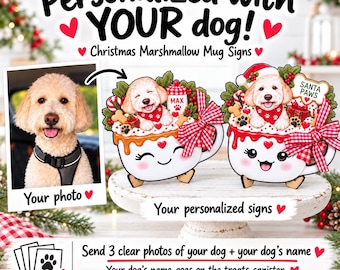 Custom Dog Sign from Your Photos | Personalized Pet Sign | Dog Decor | Custom Dog Portrait Sign | Dog Lover Gift | Tiered Tray Shelf Sign