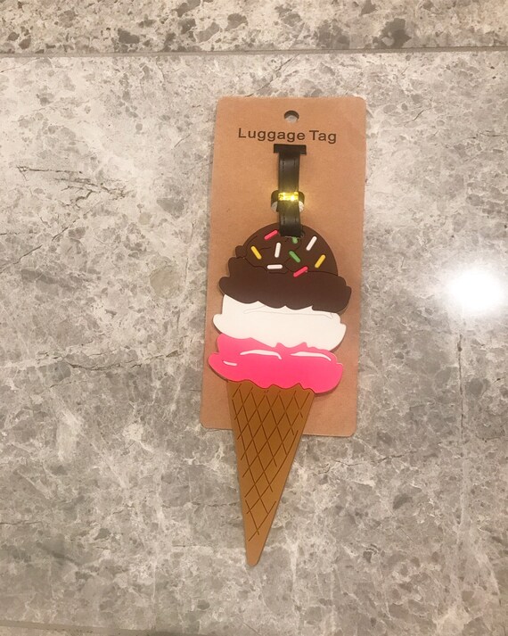 ice cream luggage tag