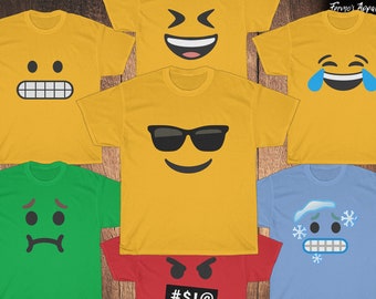 Emoji Costume T-Shirts: DIY Emoticon Group Halloween Party