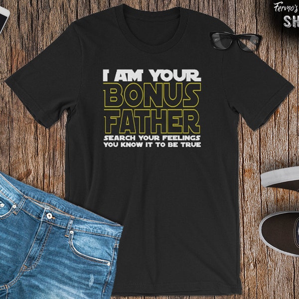 Ik ben je bonusvader Heren T-shirt//Ik hou van mijn stiefvader//Jedi stiefvader//stiefvader shirt//Skywalker papa//cadeau voor hem